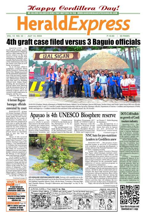 Baguio Herald Express Revamped Homepage 2024 .
